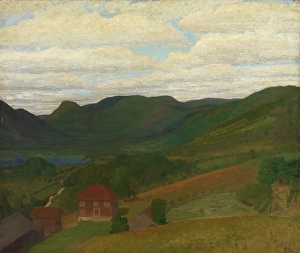 Erichsen Thorvald Prints: Landscape with an old Farm, 1897. Creator: Thorvald Erichsen