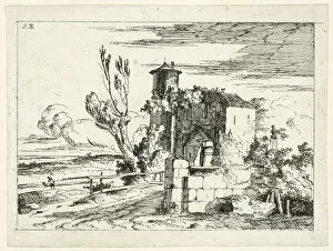 Landscape with Old Gateway, 1779–97. Creator: Louis Gabriel Moreau