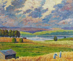 A W Finch Prints: Landscape from Padasjoki, 1918. Creator: Alfred William Finch