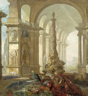 Johan Pasch Prints: Landscape with palace interior. Creator: Johan Pasch