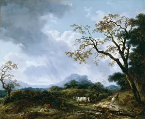 1760s Prints: Landscape with Passing Shower, between 1765 and 1775. Creator: Jean-Honore Fragonard