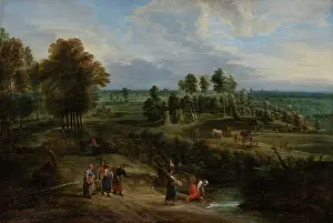 Horizon Prints: Landscape with Pastures and Clusters of Trees, c1650-1660. Creator: Lucas van Uden