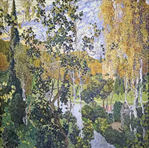 Petersburg Prints: Landscape. Pavlovsk, 1915. Creator: Golovin, Alexander Yakovlevich (1863-1930)
