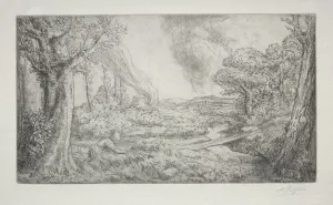 Landscape (Paysage). Creator: Alphonse Legros (French, 1837-1911)