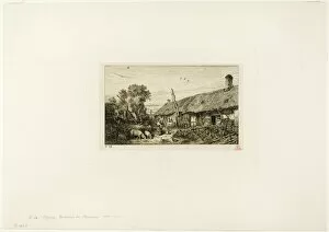 Landscape with Peasant Home, 1845. Creator: Charles Emile Jacque