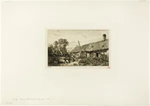 Landscape with Peasant Home, 1845. Creator: Charles Emile Jacque