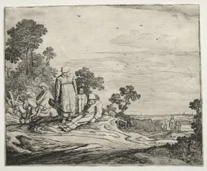 Pieter Molyn Dutch Prints: Landscape with Peasants, 1626. Creator: Pieter Molyn (Dutch, 1595-1661)