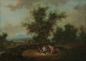 Landscape with Peasants, probably 1765. Creator: Johann Conrad Seekatz