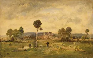 Cloudy Prints: Landscape with a Pine-tree, 1864. Creator: Narcisse Virgile Diaz de la Pena