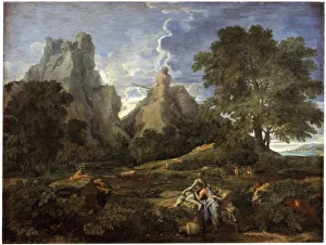 Outcrop Prints: Landscape with Polyphemus, 1649. Artist: Nicolas Poussin