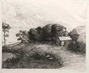Landscape with a Pond. Creator: Alphonse Legros (French, 1837-1911)
