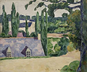 Landscape at Pont-Aven, 1889. Artist: Bernard, Emile (1868-1941) Landscape at Pont-Aven, 1889. Artist: Bernard, Emile (1868-1941)