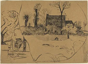 Landscape at Pont-Aven, c. 1888. Creator: Paul Gauguin