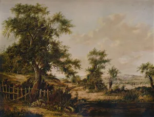 Bemrose And Prints: Landscape, with Pool and Tree in foreground, 1828. Artist: Patrick Nasmyth