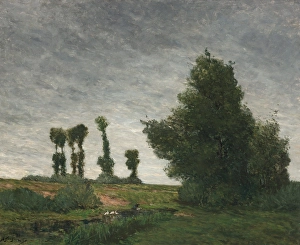1875 Prints: Landscape with Poplars, 1875. Creator: Paul Gauguin