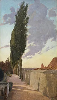 La Ring Prints: Landscape with Poplars. September Evening, 1895. Creator: Laurits Andersen Ring
