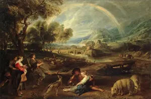 Family Life Prints: Landscape with a Rainbow, 1632. Creator: Peter Paul Rubens