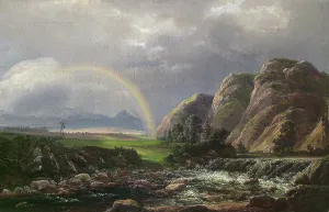 Weir Prints: Landscape with a Rainbow, 1819. Creator: Johan Christian Dahl