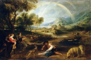 Landscape with a Rainbow, early 1630s. Artist: Peter Paul Rubens