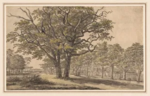 Georges Michel Prints: Landscape (recto) Two Views of Paris (verso)