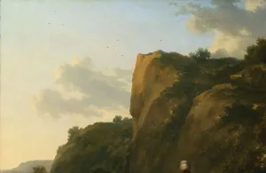 Nicolaes Berghem Prints: Landscape with Reed Gatherers, 1670s. Creator: Nicolaes Berchem