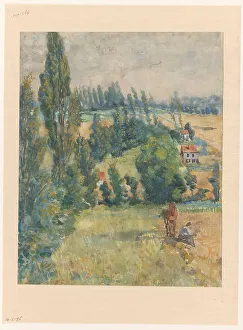 Andringa Martinus Van Prints: Landscape with a resting farmer with a horse, 1874-1918. Creator: Martinus van Andringa