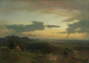 Rhine Prints: Landscape from the Rhine, 1859. Creator: Karl Friedrich Lessing