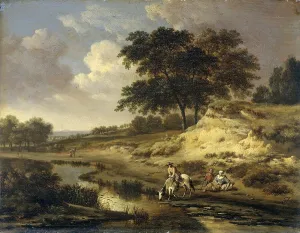 Arcadian Prints: Landscape with a Rider Watering his Horse, 1655-1684. Creator: Jan Wijnants