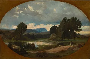 1815 1891 Prints: Landscape with Rider on White Horse