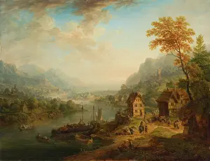 1760s Prints: Landscape with River, 1765. Creator: Christian Georg Schutz