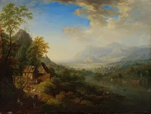 1760s Prints: Landscape with River, 1765. Creator: Christian Georg Schutz