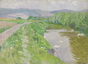 Towpath Prints: Landscape with a river, 1890-1910. Creator: Ferdinand Katona