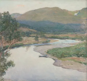 Winding Prints: Landscape: The River, about 1924. Creator: Willard Leroy Metcalf
