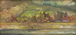 Weisz Kubincan Arnold Peter Prints: Landscape with a River, 1935-1940. Creator: Arnold Peter Weisz-Kubincan