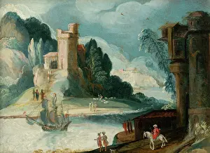 1590s Prints: Landscape with a River and a Castle, 1590-1610. Creator: Unknown