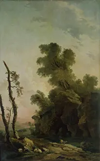 Peaceful Prints: Landscape with Rocks, 1773. Creator: Hubert Robert