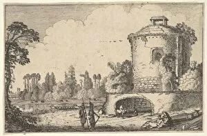 Landscape with a Round Tower, ca. 1616. Creator: Jan van de Velde II