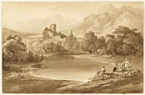 Martin John Gallery: Landscape with a Ruined Castle, 1819. Creator: John Martin