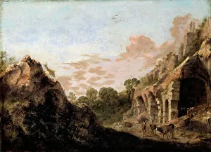 Cowherd Prints: Landscape with ruins, c1630s. Creator: Bartholomeus Breenbergh