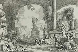 Landscape with Ruins and a Headless Statue, after 1720. Creator: Marco Ricci