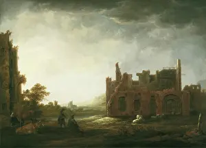Cuyp Aelbert Prints: Landscape with the Ruins of Rijnsburg Abbey, c1645. Creator: Aelbert Cuyp