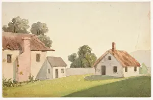 Johnston Prints: Landscape with Rural Buildings, c1820-1865. Creator: David Claypoole Johnston