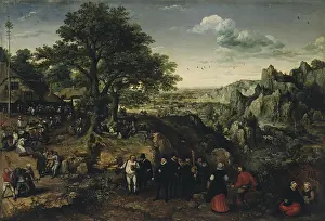 Locals Prints: Landscape with a Rural Festival, 1590. Creator: Lucas van Valckenborch