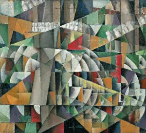 Ivan Vassilyevich 1873 1942 Prints: Landscape Rushing By, 1914-1915. Creator: Kliun (Klyun), Ivan Vassilyevich (1873-1942)
