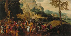 Patinier Prints: Landscape with Saint John the Baptist Preaching. Artist: Patinier, Henri, de (1510-1550)