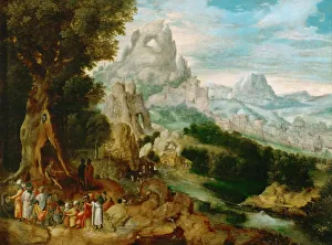 Landscape with Saint John the Baptist Preaching, ca 1535-1540