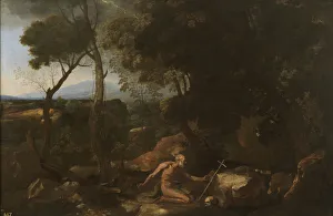 Nicolas 1594 1665 Prints: Landscape with Saint Paul the Hermit, 1638. Artist: Poussin, Nicolas (1594-1665)