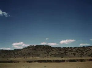 Tracks Prints: Landscape along the Santa Fe R. R. Willard, New Mexico, 1943. Creator: Jack Delano