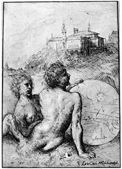 Hans Tietze Collection: Landscape with Satyrs, c1512, (1937). Artist: Titian