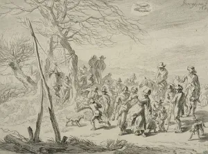 Nicolaes Berghem Prints: Landscape scene (February). Creator: Nicolaes Berchem